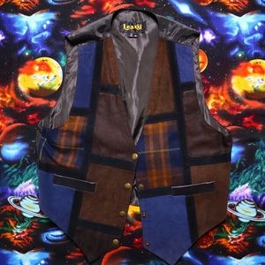 Vintage Learsi Leather Patchwork Vest M